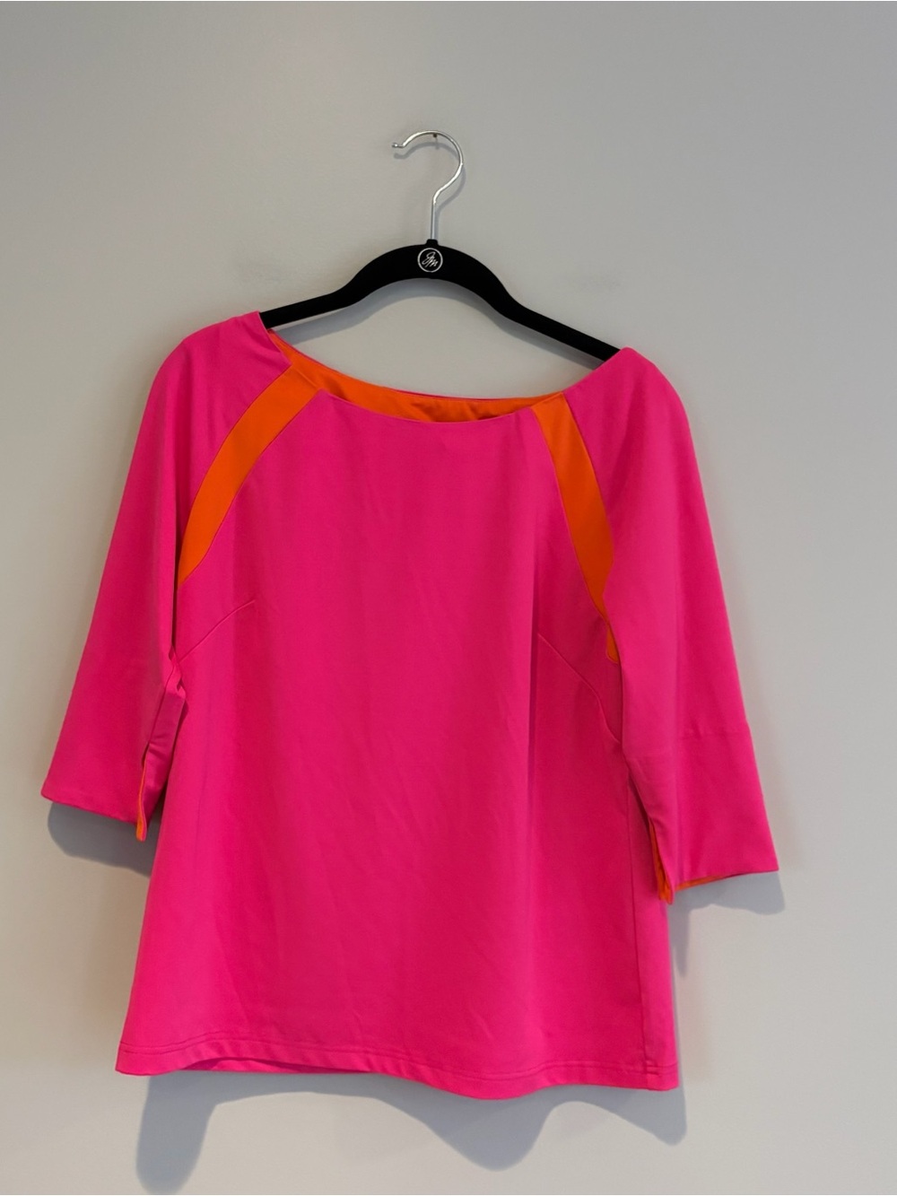 Gretchen Scott Designs Pink Tunic with Orange Accents Size S